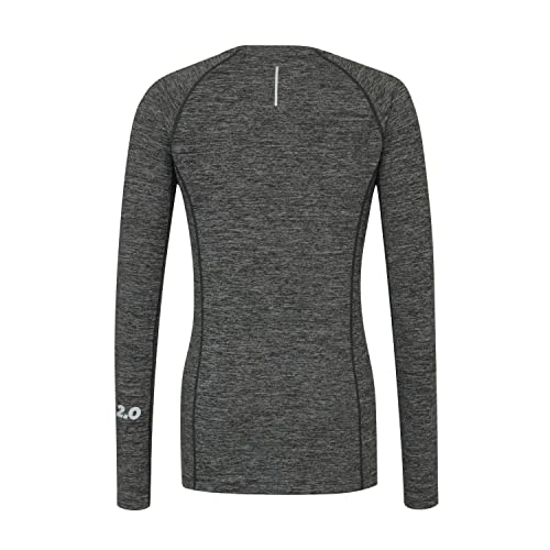 New Balance Women's 2.0 Soft Long Sleeve Base Layer Top With Thumbhole, Dark Heather Grey, Small #TOP1