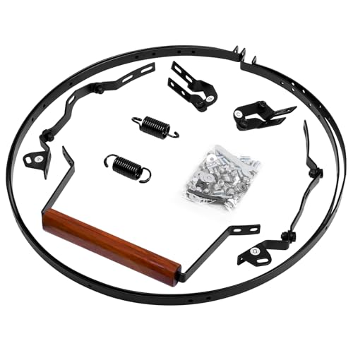 Vankey Band and Hinge Assembly for Large Big Size Green Egg Replacement Steel Hinges Band with Handle Band and Hinge Assembly for Large Egg Green (Split Style Bands)