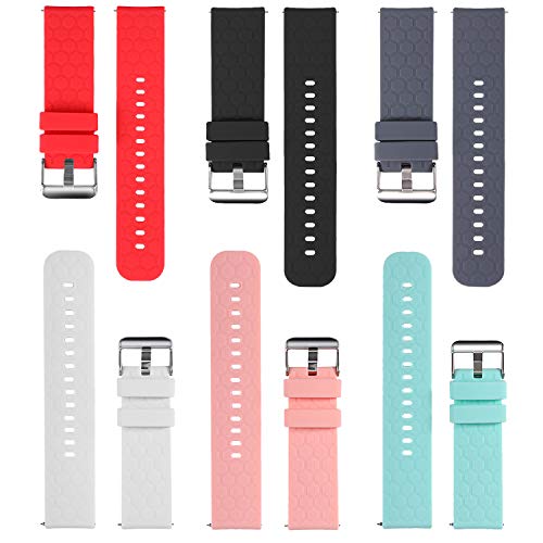 Paquete 6 correas de silicona para reloj 20mm miniatura 2