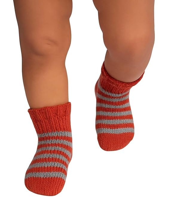 Hand Knitted Pure Wool Socks for 2 to 3 Year Kids | Warm & Soft Winter Woolen Socks | Unisex Baby Handmade Socks – Pack of 3 Combo 1