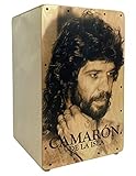 instrumentos flamencos para colorear Cajon Flamenco Abedul Profesional con la Imagen de Camarón.Funda de transporte incluida en el precio.
