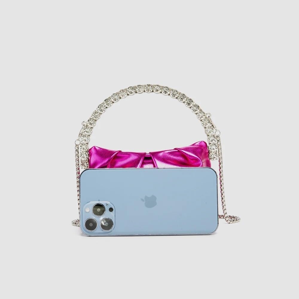 Portamonete e borsa di lusso in cristallo lucido con strass