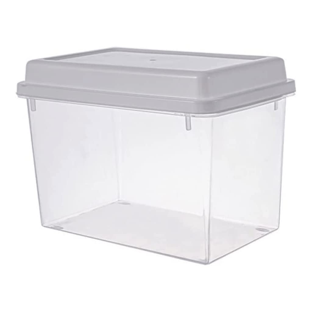 LIOONS Quadratischer Brotkasten, transparenter Kunststoff-Brotkasten mit Deckel, Kühlschrank-Frischebox, Brotaufbewahrung, Haushalt, große Kapazität