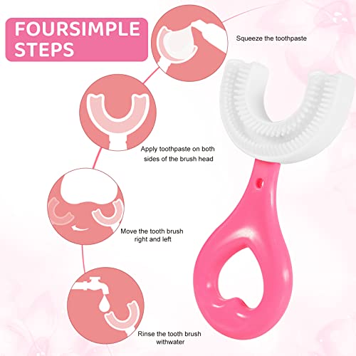 Kids Foam Toothpaste With U-Shape Toothbrush, Mousse Foam Whitening Toothpaste, Fluoride Free, Toddler's Oral Cleaning For Best Result (Orange Flavor With U-Shaped Toothbrush) #TOP3