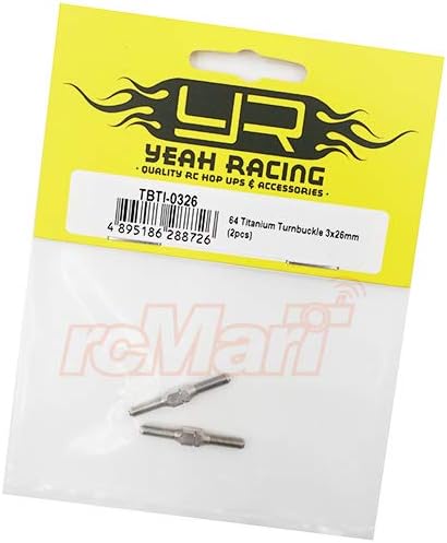 Miniatura 2 de Yeah Racing 64 titanio Turnbuckle 0.118 x 1.024in 2 piezas #TBTI-0326