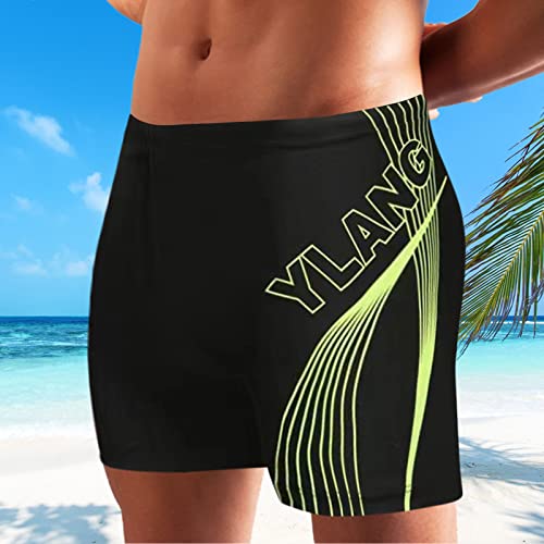 Bikinis Bermuda boxer masculina com estampa de primavera quente, shorts de natação para adultos, sho