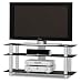 Produktbild Just-Rack TV 1203 Aluminium-Schwarzglas Universalmöbel für Flachbildschirme, TV - und Audio Geräte