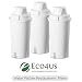 Eco4us - Alkaline Water Pitcher Replacement Filters (3 Pack), Brita Replacement Filters, Mavea Replacement Filters, Water Pitcher Filters