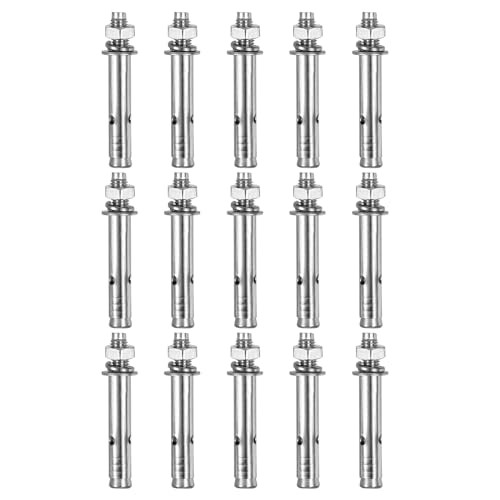 DTGN M8x70 Hex Expansion Bolts 304 Stainless Steel for Concrete 15Pcs