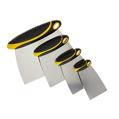 Custom Shop 4-Piece Set of Carbon Spring Steel Body Filler and Putty Spreaders/Scraper