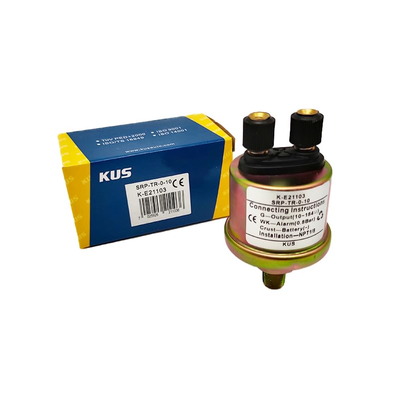 Original KE21103 Kus Mechanical Oil Pressure Sensor Car sensors PEMP K-E21103 VDO 360-081-030-015C for Generator Thread NPT-1/8(0-10bar) 0.8Bar Alarm