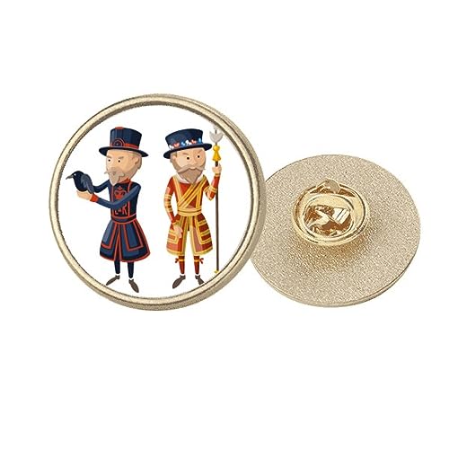 Broche royale Londres en métal doré, un bijou de prestige