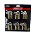 Produktbild Megaprom 6X 32mm Vorhängeschloss gleichschließend, Gepäckschloss, Reiseschloss, Kofferschloss, Sicherheitsschloss mit 18 Schlüssel