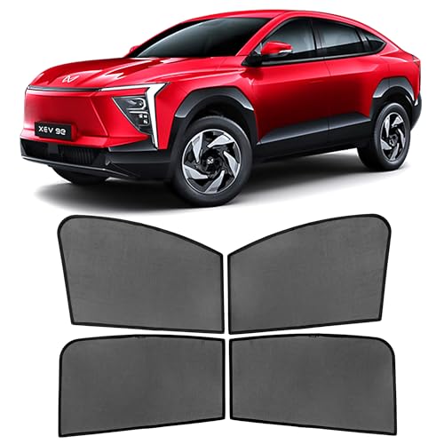Image of AutoStory Custom Fit Black Mesh Car Sunshade for Mahindra XEV 9e | UV & Heat Protection Car Window Curtains | Privacy Car Sun Shade | Breathable Vehicle Specific Side Window Shades