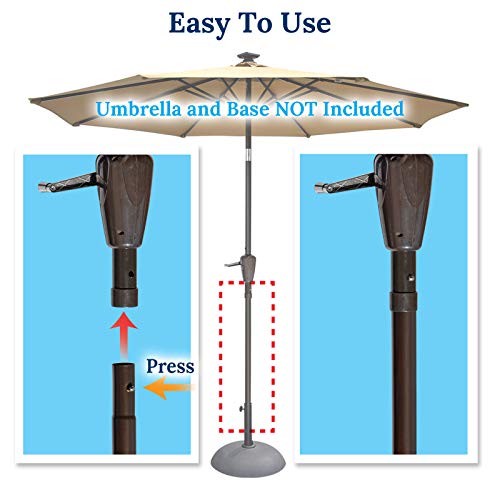 Benefitusa Outdoor Patio Umbrella Replacement Bottom Lower Pole With Bullet Buckle,Golden Coffee (33.5" L) #TOP5
