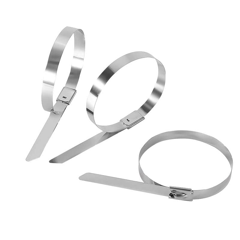 Image of LEYDEN 200, 150 x 4.6 MM (6 Inch) SS304 Stainless Steel Cable Tie Ball Lock Type Zip Wire Organizer Standard Quality Flexible Self Locking Tie SS Flexible Straps Cable Tie