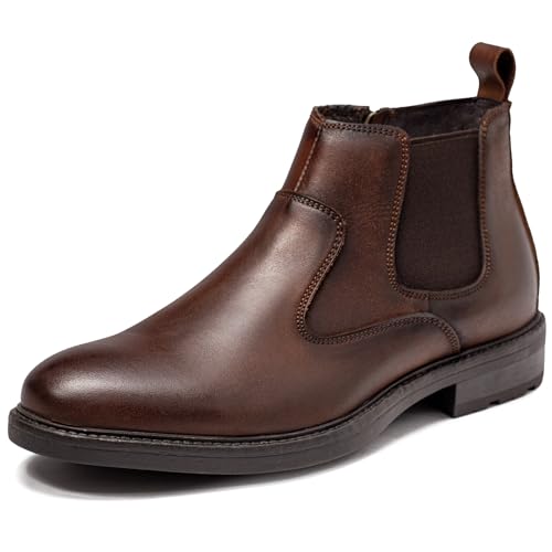 Image of OKKO Mens Chelsea Boots Genuine Leather Dress Boots for Men Classic Stylish Casual Slip On Ankle Boot for Men