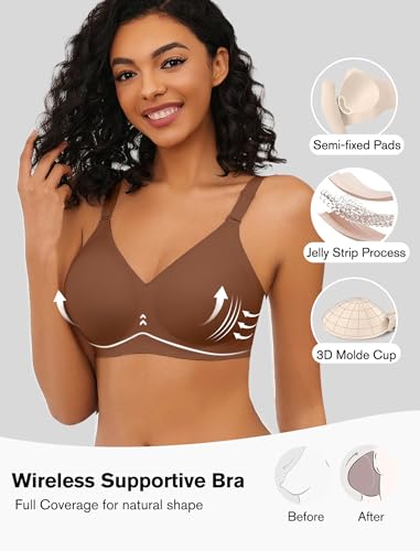 Image of Avidlove Wireless Bras for Women Push Up No Underwire Bra Full Coverage Seamless Bralettes Support Comfortable Everyday Bra