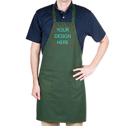 PLACE4PRINT Custom Grill Aprons Chef Kitchen Add Your Text Personalized Embroidered Apron Cooking