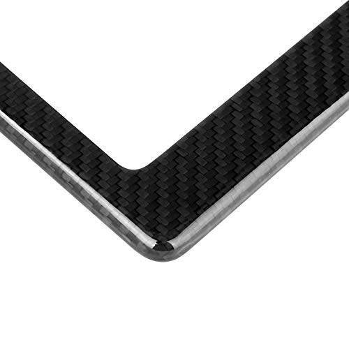 BLVD-LPF OBEY YOUR LUXURY Real 100% Glossy Black Carbon Fiber License Plate Frame TAG Cover FF