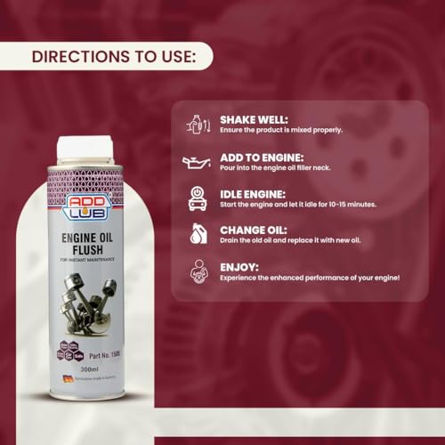 Image of Add Lub Engine Flush | Removes Sludge | Keeps Engine Clean & Safe | for Bikes & Cars (300 ML) (Pack of 2)