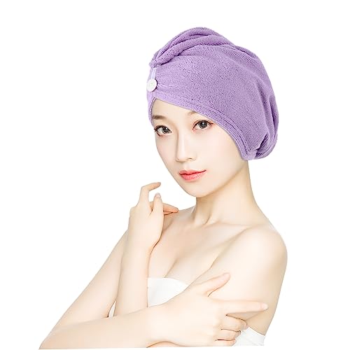 Baluue Toalha De Secagem Rápida Fibra Roxa Lenço De Cabeça Miss