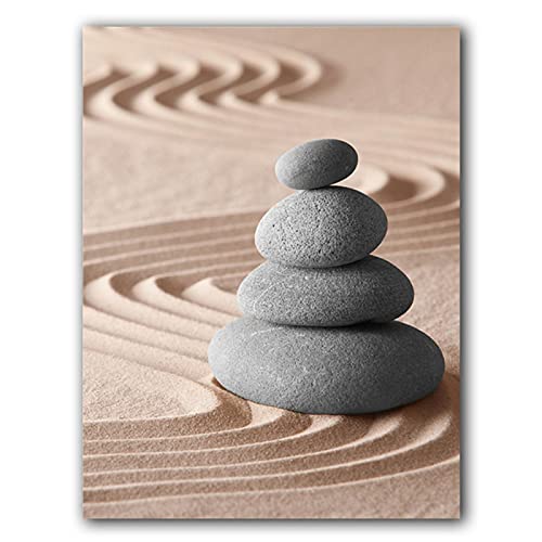 ZLFDMBHFoto's Slaapkamer 30x40cm x 3 Stuks Frameless Zen Stone Abstract Line Boeddhist Canvas Foto's Moderne Woonkamer… - Afbeelding 6