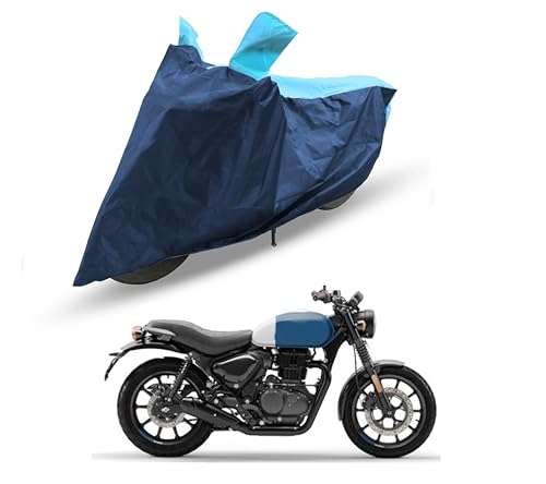 Image of Hunter 350 Two Wheeler Bike Cover Accessories - Dustproof - UV Protection - Premium Bike Cover Blue Aqua