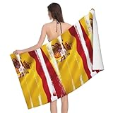 BOAXXL Toalla de baño de secado rápido, suave y cómoda con estampado único de la bandera de España para temporadas, hogar y exterior
