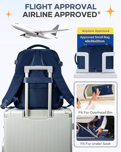 Image of coofay Travel Backpack Carry on Flight Approved Carry on Backpack for Airplanes Personal Item Travel Bag 18x14x8 Inches Traveling Backpacks Airback Backpacks for Traveling Mochila de Viaje
