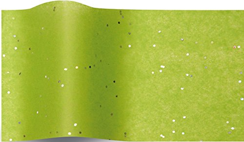 25 Gemstone Wrapping Tissue Paper Sheets ~ Luxury Sparkly Glitter GEM 35x45cm (Lime Green)