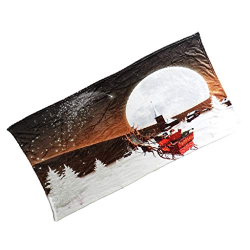 Cobertores de sofá e cama LOVIVER 3D Christmas Luxurious Throws de lã macia 80 x 150 cm, 4#