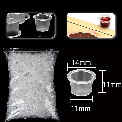 Image of Urknall 1000pcs Medium Size Ink Caps Tattoo Ink Cups for Ink Holder Tattoo Caps for Tattoo Ink