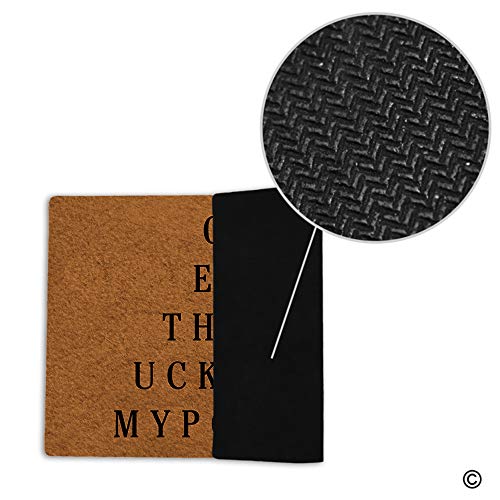 MsMr Funny Door Mat Get The Fuck Off My Porch Indoor Outdoor Doormat Entrance Floor Mat Home Office Welcome Mat 23.6"x15.7"