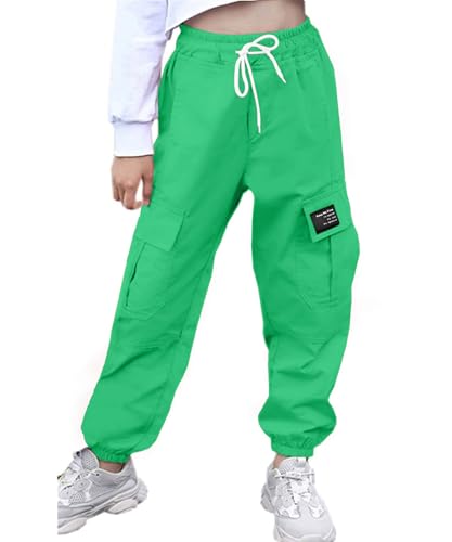 Image of AOWKULAE Girls & Women's Casual Cargo Jogger Pants, 6 Years - Women 3XL