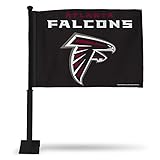 Rico Industries NFL Atlanta Falcons Car Flag with included Pole, 16 x 19.5-inches
