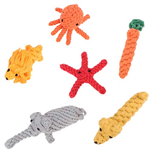 Balacoo Brinquedo de mastigar para cães de 6 peças pequeno médio grande filhote de cachorro brinqued