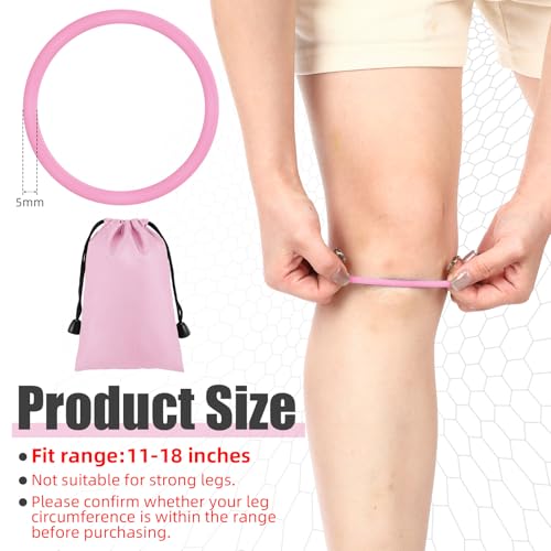 Image of Foilswirl Silicone Patella Knee Band for Basketball Patella Tendon Support Knee Pain Running Tendon Brace Support Strap(2,Pink,M)