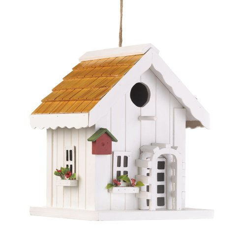 White Trellis Birdhouse - 1 Unit