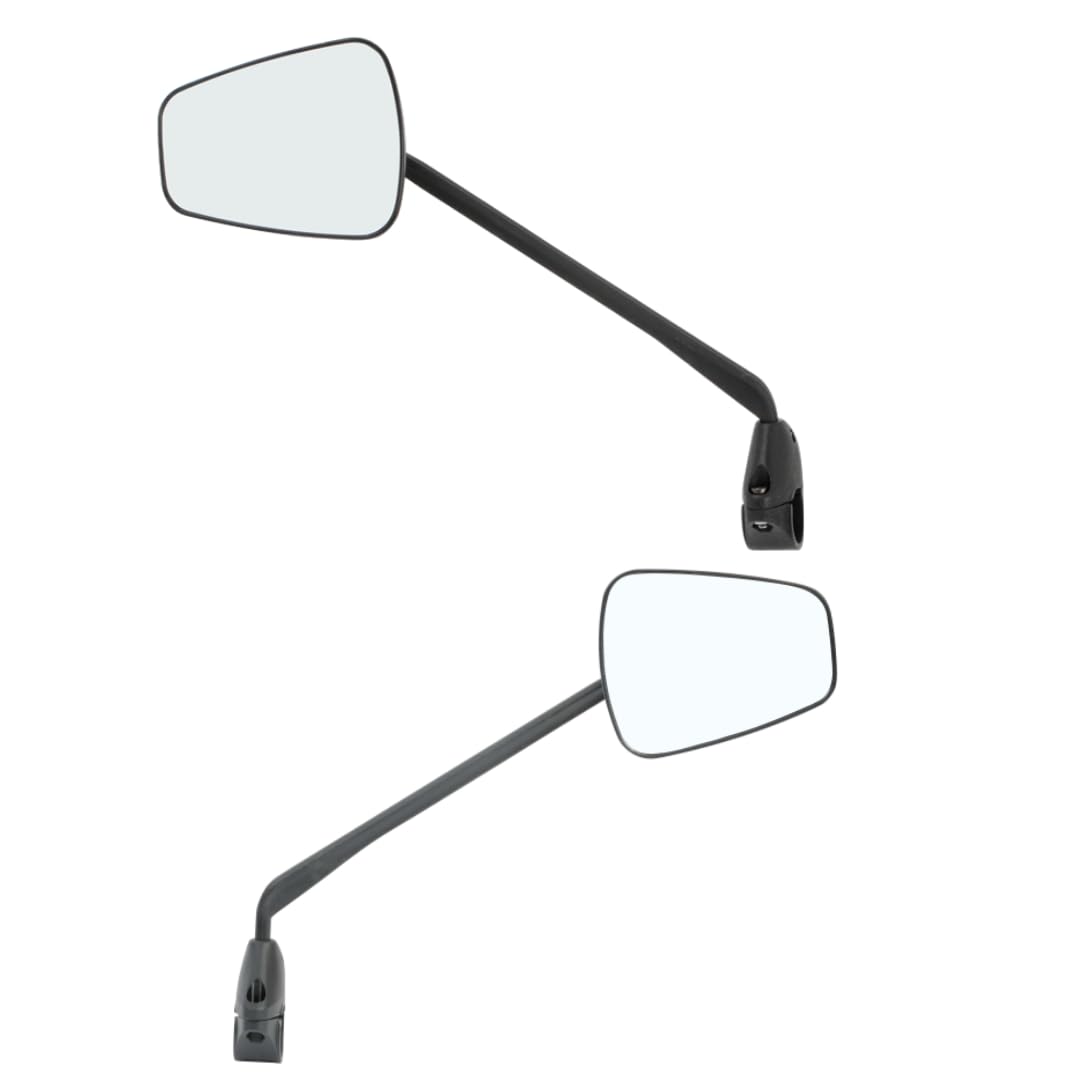 Zefal Z56 Spy Mirror Set - Two Bike Handlebar Mirrors - Electric Bike and Any Other Bicycle Mirror - Large Unbreakable Left & Right Mirror - Black, 75g Per Bike Mirror