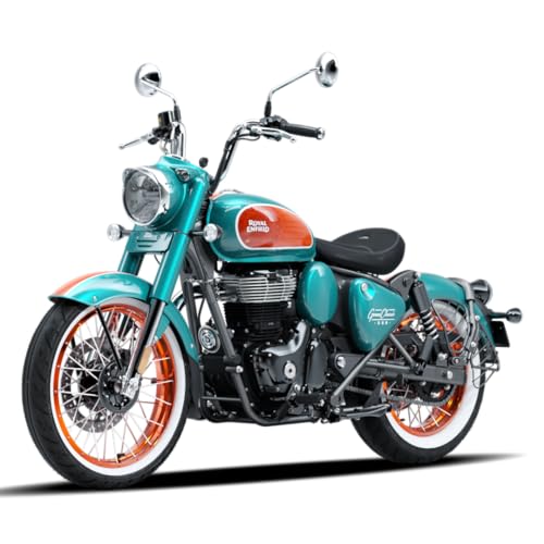 Image of Royal Enfield Goan Classic 350 with Disc & Spoke Wheel Motorcycle (Teal Blue) Booking for Ex-Showroom Price