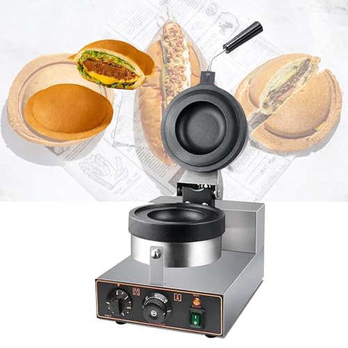 Hamburguesera eléctrica de doble cara con calefacción de 1300 W, prensa for hamburguesas UFO, máquina comercial for hacer hamburguesas y helados for uso doméstico y comercial.