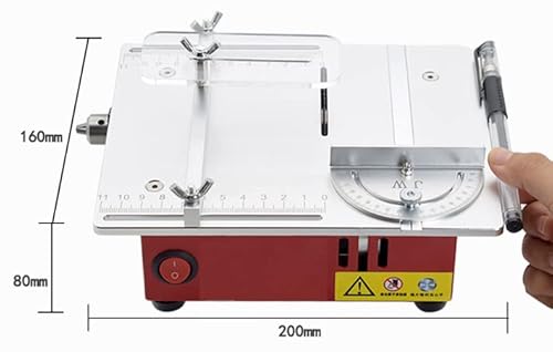 Mini Table Saw Small High Precision Table Saw Adjustable Cutting Depth With Chuck Grinding Disc 96W 7 Speed Power Supply For Pcb Wood Plastics #TOP5