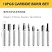 CaRoller Carbide Burr Set, 1/4