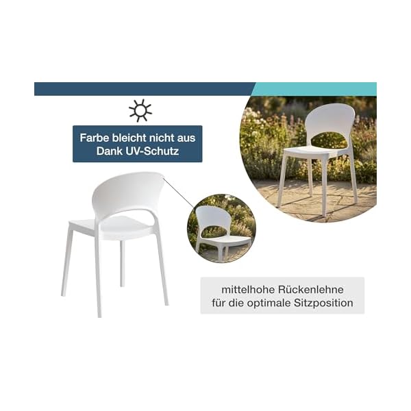 LC Garden Vini Stapelstuhl Weiß (2er-Set)
