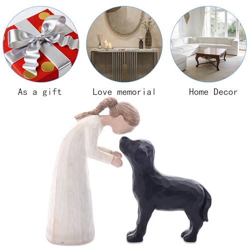 Escultura Clásica de Mujer y Perro en Resina para Decoración miniatura 5