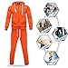 R RAMBLER 1985 Mens Tracksuit 2 pieces thick Fleece Hooded Sweatsuit set,full zip fashion solid color jogger suit running sports outwear(orange,M)