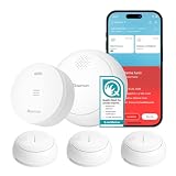 Heiman Rilevatore di Fumo Smart – Set da 3 con Gateway e Controllo tramite App, Batteria 10 Anni, Q-Label e EN 14604, Rilevatori di Fumo Wireless Interconnessi con Supporto Magnetico, Bianco