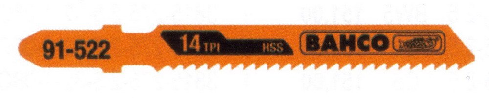 Bahco 91-621-5P Hoja de sierra caladora con vástago en T, 18 dientes por pulgada, juego ondulado, hoja bimetálica (paquete de 5)