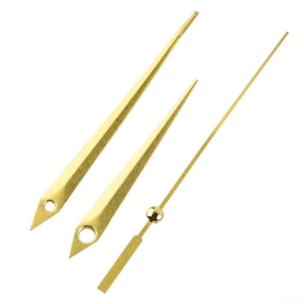 Kit Movimento Orologio Al Quarzo Silenzioso – Con Lancette E Viti, Per Fai Da Te E Riparazione, Oro, Host 66x55x16 Mm